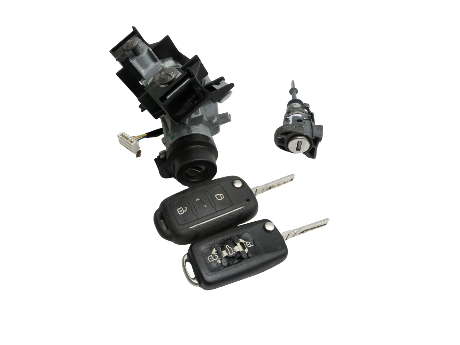 VW Caddy III 2K 10-15 Schliesszylinder Zündschloss 2x Schlüssel Schliessanlage  - Bild 1