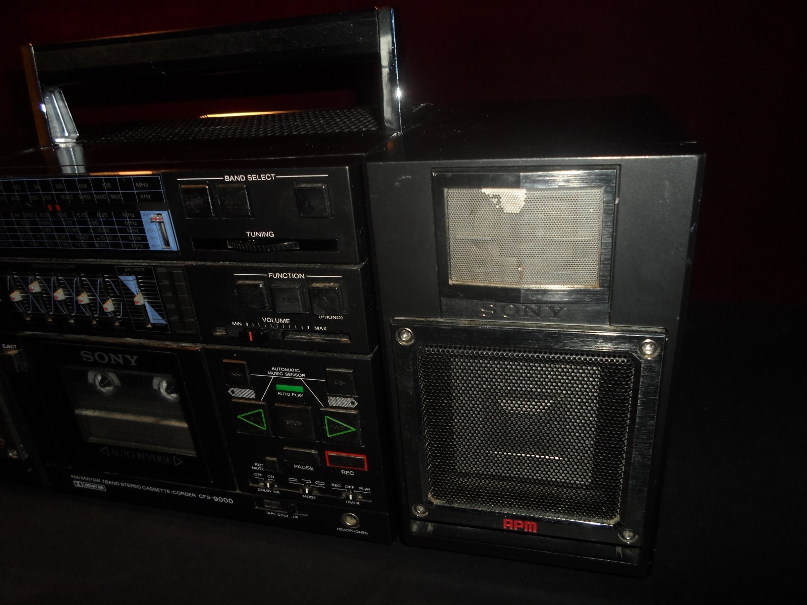 RARE Vintage SONY CFS-9000 80's Boom Box Cassette Stereo GHETTO Blaster Speaker