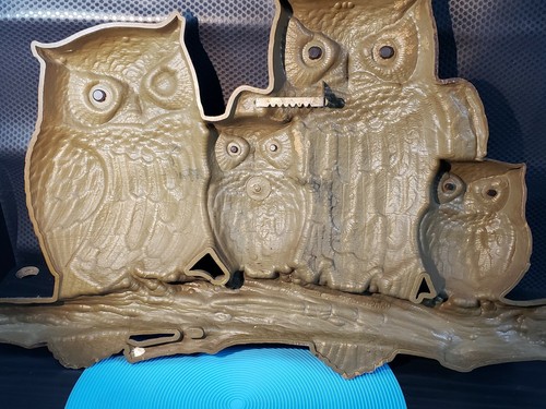 Burwood Owls (4) Wall Hanging #2069 Who? From 1977 Big eyes!!!