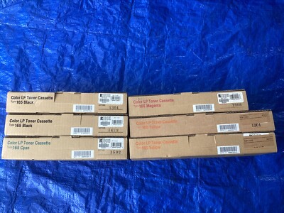 NEW! Lot of 6, Ricoh TYPE 165 402552/402553/402554/402555 K/C/M/Y Toner