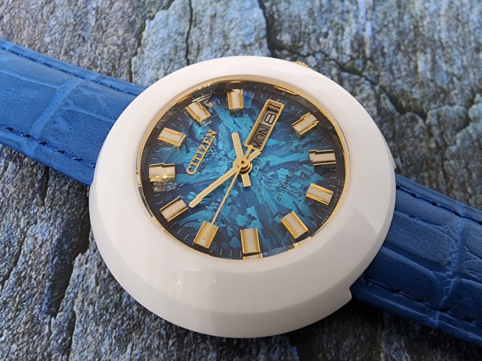 VERY RARE VINTAGE CITIZEN 61-0992 AUTOMATIC GENTS BLUE