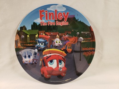 Finley The Fire Engine Melamine Plate Trudeau
