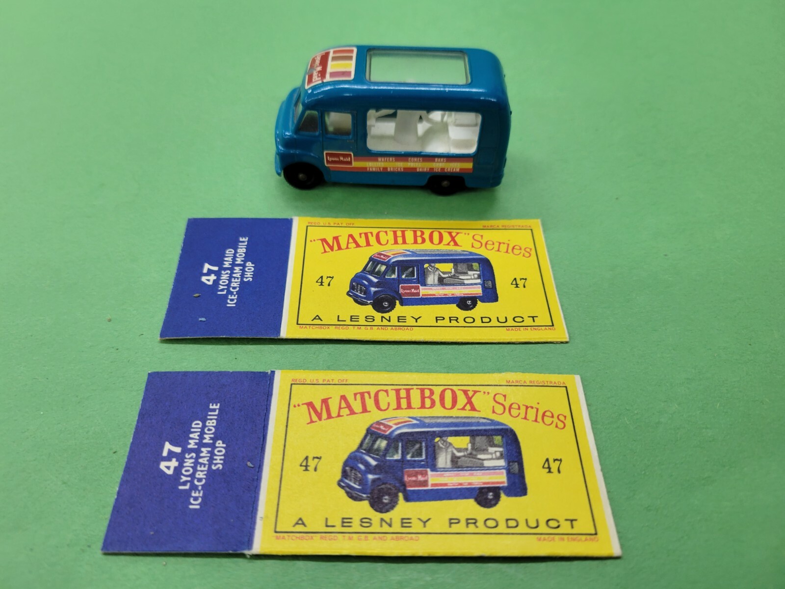 ミニカー MATCHBOX No.47 LYONS MAID ICE-CREAM MOBI Vintage Matchbox # 47 Lyons Maid Ice Cream Mobile Shop