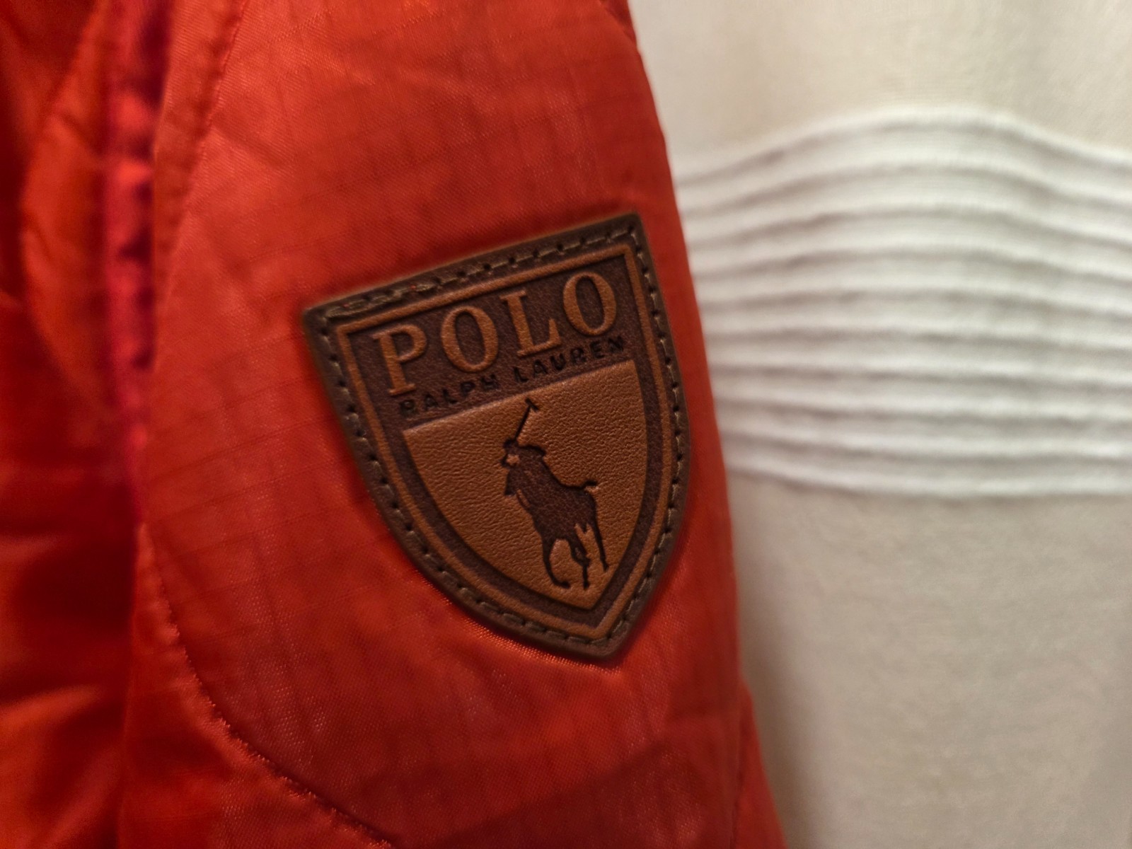 New Polo Ralph Lauren Quilted Button Jacket Rust-Orange Vintage Label Men's (M)