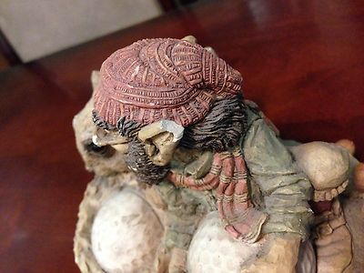 Vtd Harry Miller 1988 Chalkware GNOME/SQUIRREL/GOLF Figurine -  GLASS EYES!!