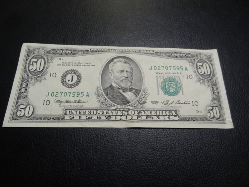 FEDERAL RESERVE NOTE 1993 $50 FIFTY DOLLAR BILL IN GREAT CONDITION!!!!!