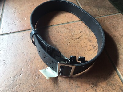 Gould /& Goodrich Lined Duty Belt Size 40 Brass Black Weave