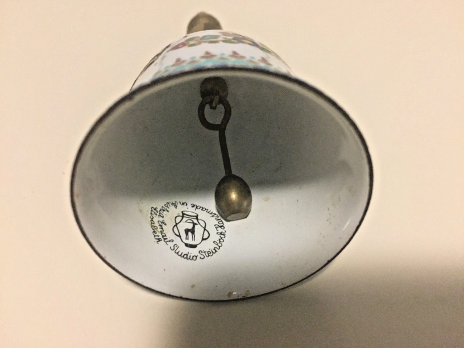 Vintage Steinbock Email Enamel Dinner Bell Handmade In Austria 4