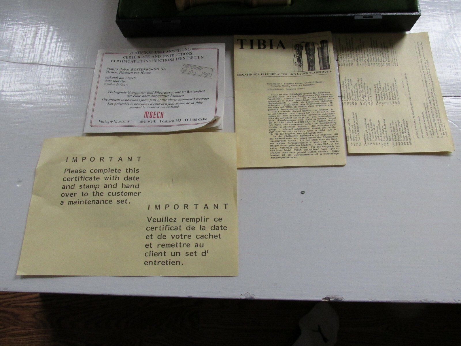 Moeck Rottenburgh Tenor Recorder, Boxwood, No. 349a