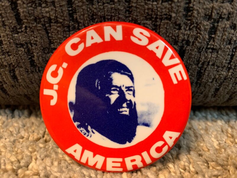 J.C Can Save America 1976 Jimmy Carter For President Campaign Pin Pinback Button