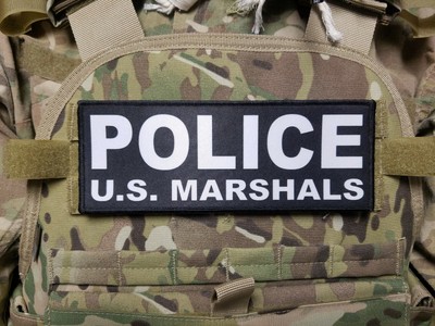 3x8 SHERIFF White on Black RAID Morale Plate Carrier Placard Patch Hook Backed