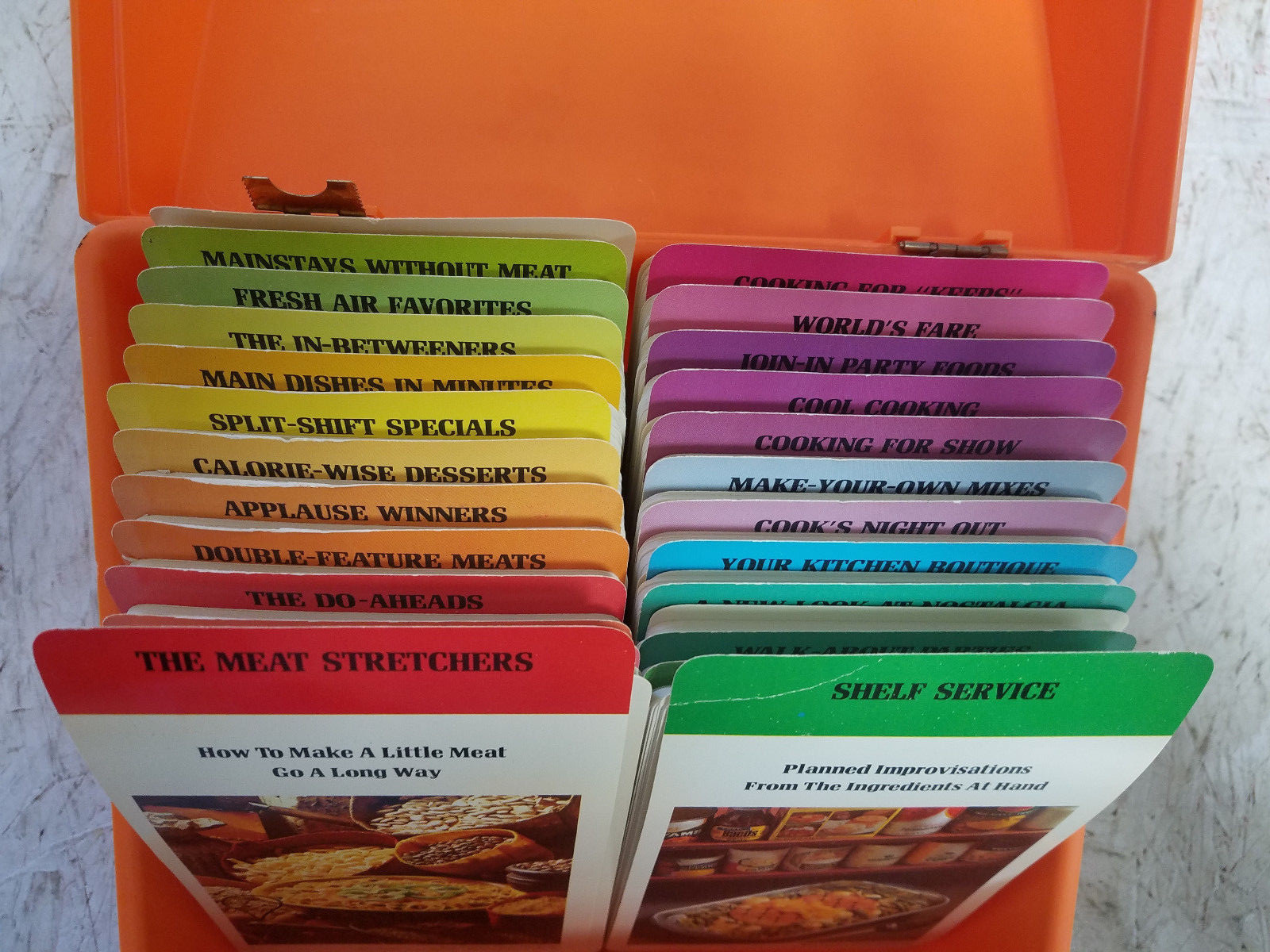 Vintage 1976 Orange Betty Crocker Recipe Card Library Step by Step 720 Ideas