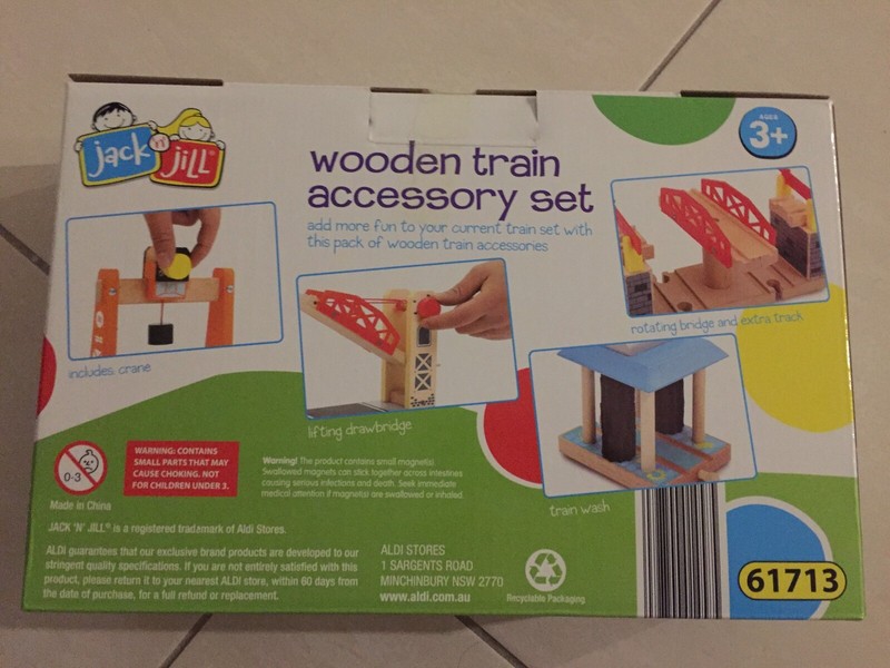 aldi wooden train accessory set