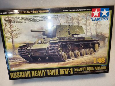 Sealed Tamiya Russian Heavy Tank KV-1 Applique Armor Model Kit 1/48 #32545