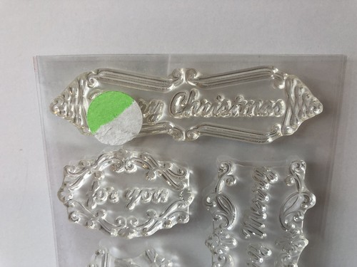 Hero Arts ” Fancy Christmas Message Tags- Borders Poly Clear Stamps CL713