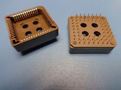 (2) MILLMAX 940-99-052-24-000000 52 pin PLCC IC SOCKET Through Hole Tin Lead NOS