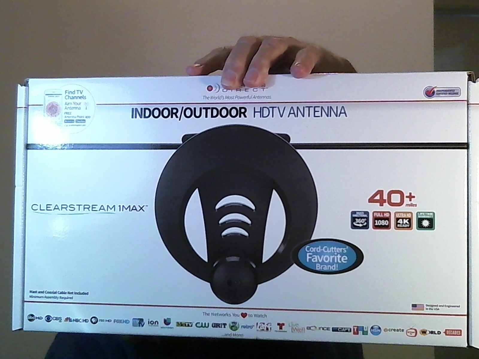 Antennas Direct ClearStream 1MAX Indoor/Outdoor Multidirectional TV