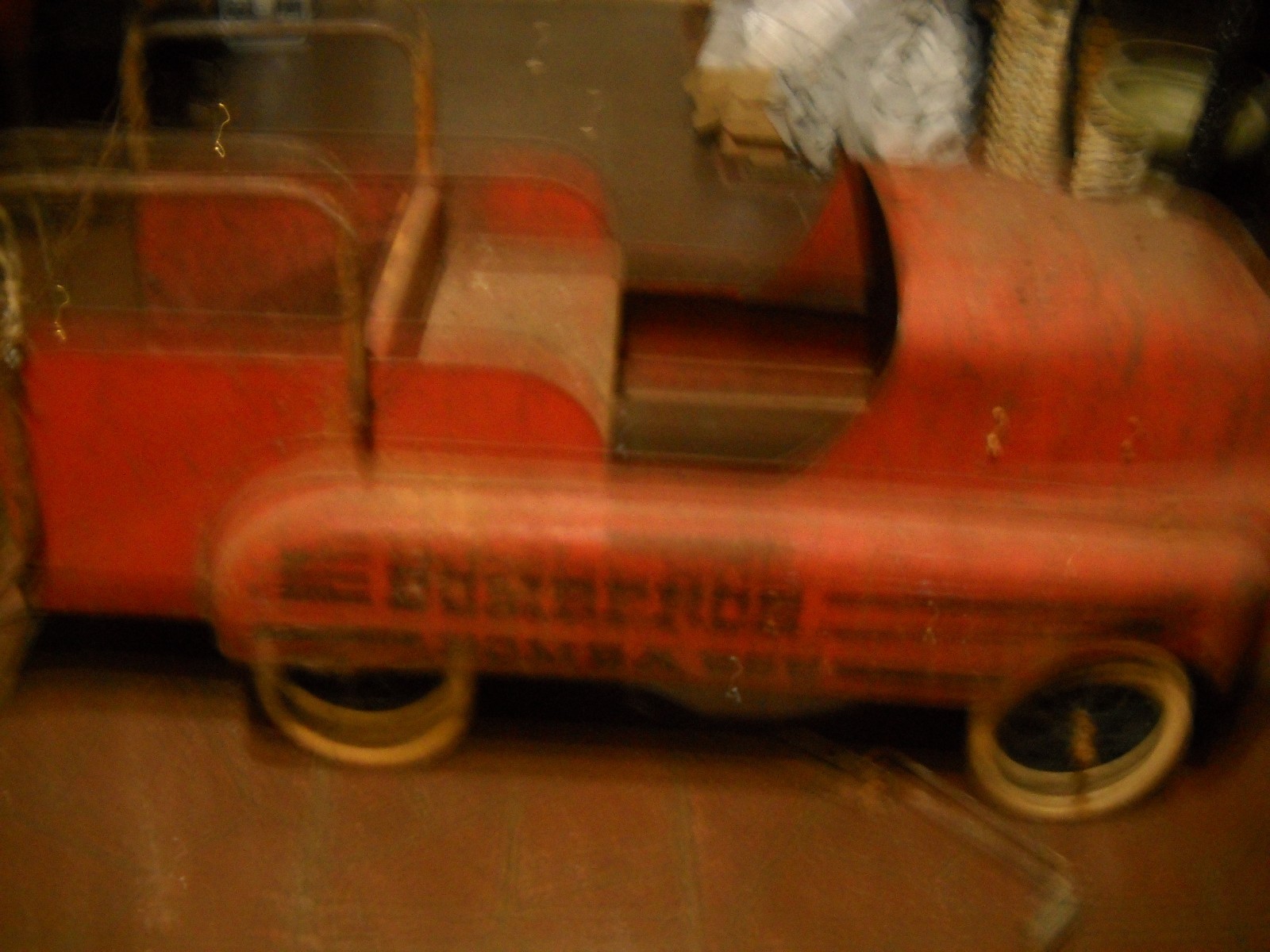 vintage antique pedal car fire truck rare really rare mexican fire truck orginal