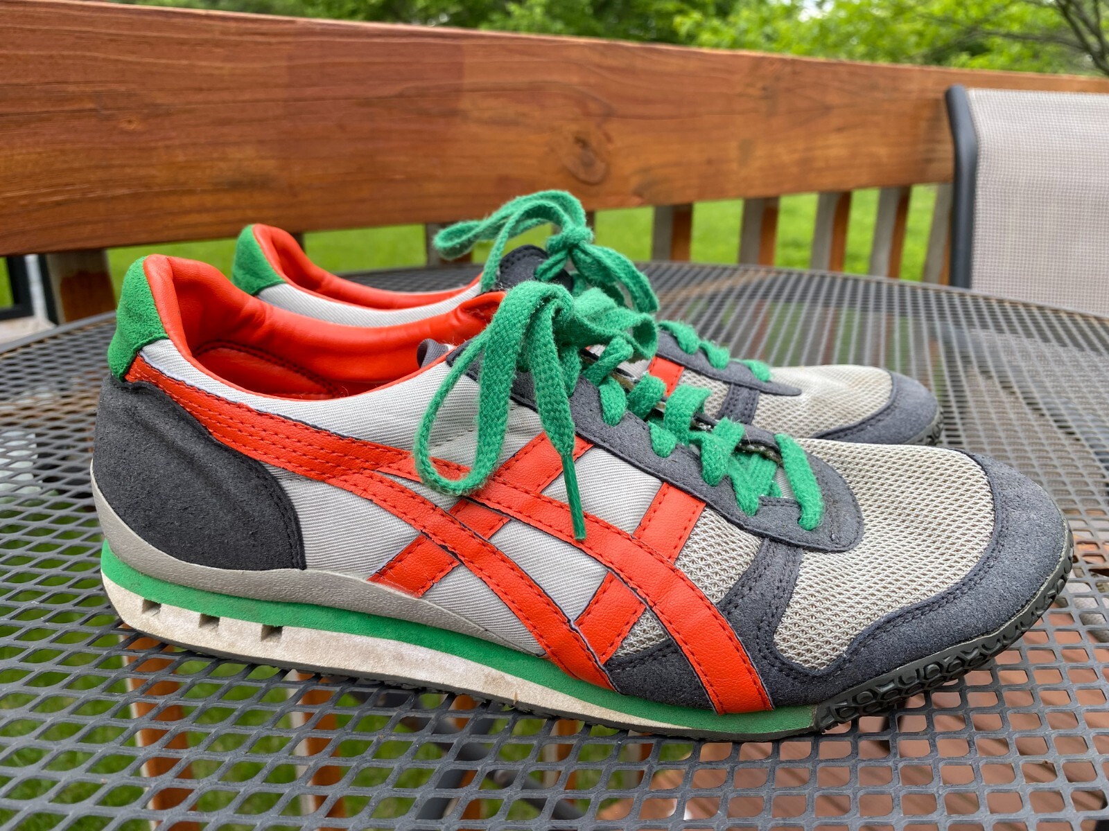 VTG Onitsuka Tiger Ultimate 81 Green Willow Grey Orange VTG Onitsuka Tiger Ultimate 81 Green Willow Grey Orange