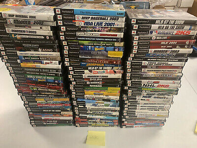 Lot of 100 Playstation 2 Games With Cases Wholesale Lot