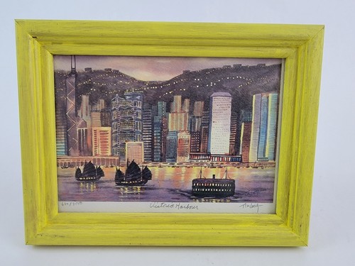 【Tik Lung ティ・ルン】絵画　香港　ビクトリア・ハーバー Tik Lung ティ・ルン】絵画 香港 ビクトリア・ハーバー - メルカリ