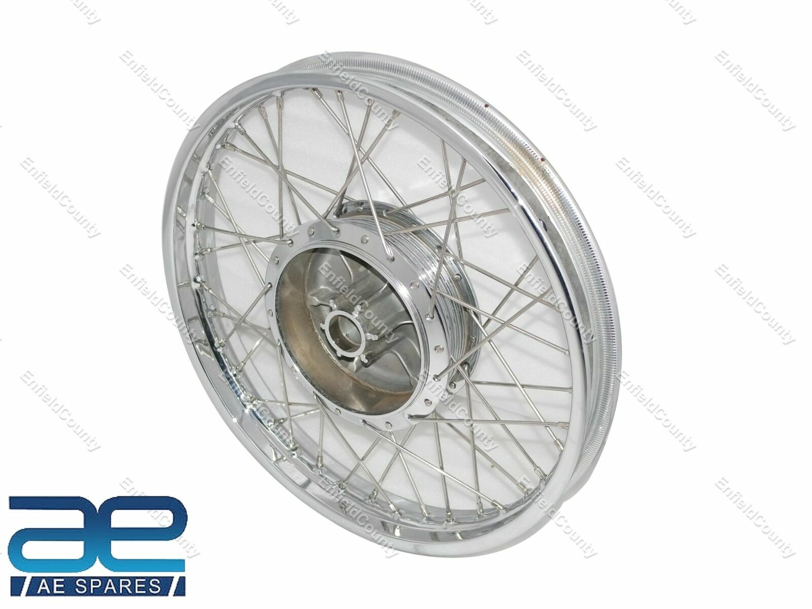 For Royal Enfield Classic 350 500 19" Front Wheel Rim Chrome With Hub & 40 SS Spokes  