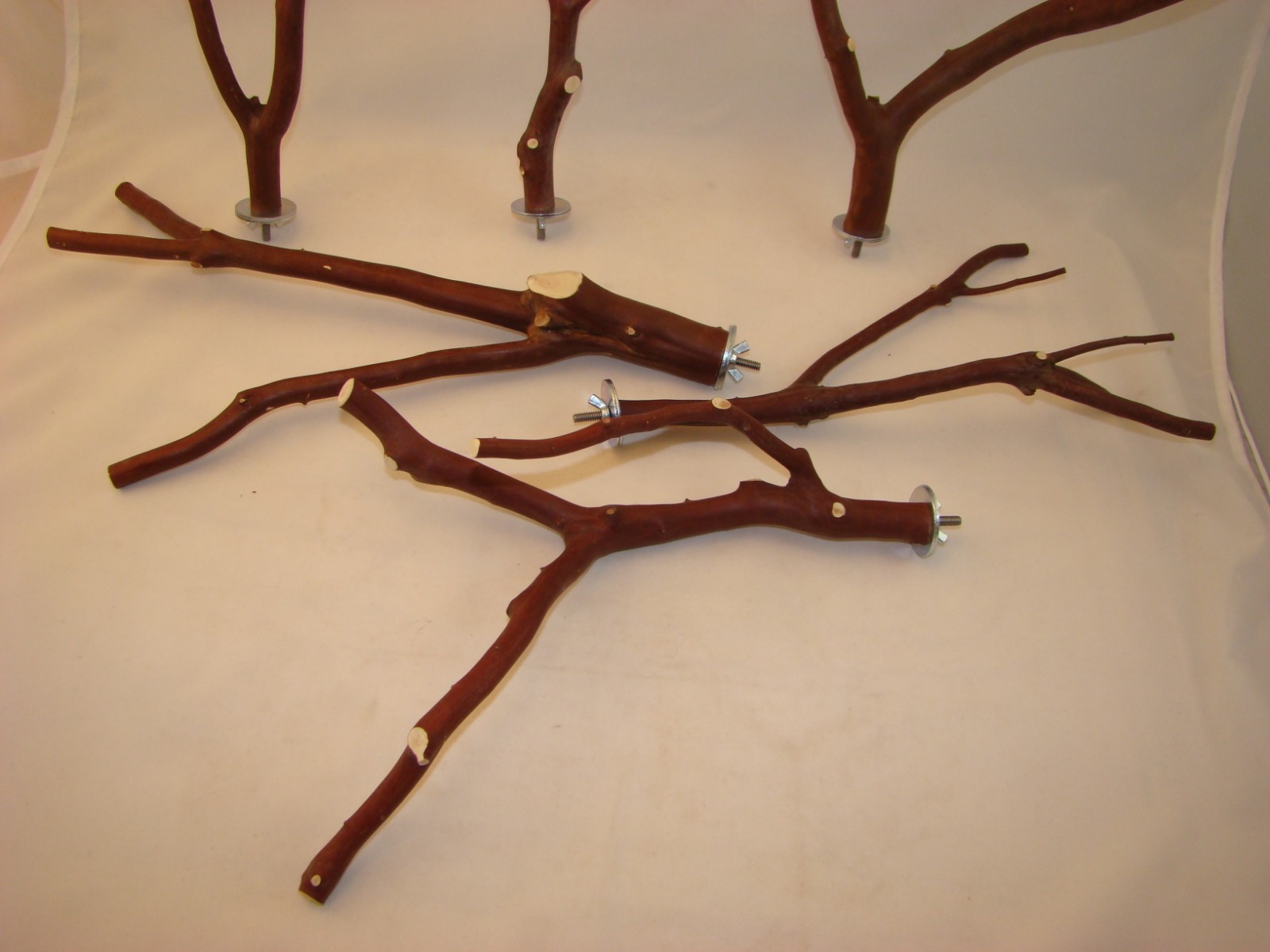 Manzanita Bird Perches Multibranch Set of  SIX  w/ Hardware  NICE SET