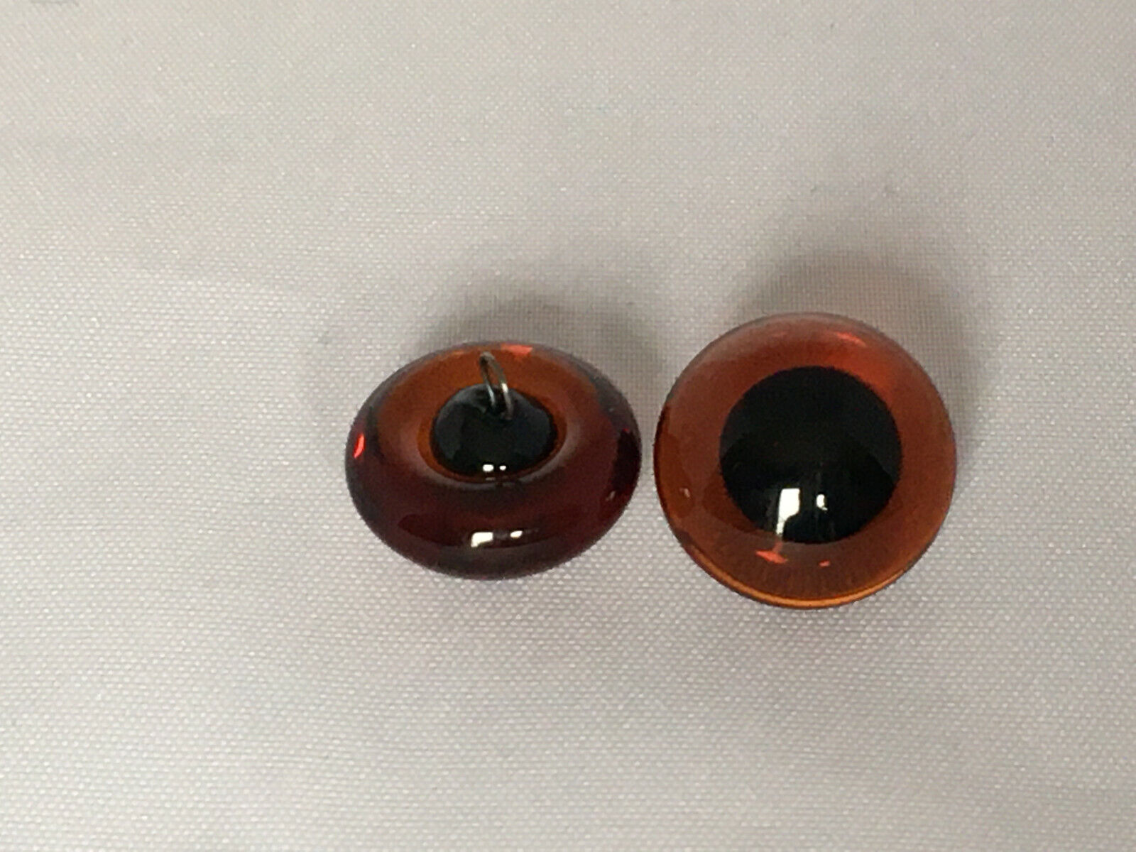 Buy Collectors BROWN Shiny Teddy Bear Glass Eyes With Loops X1 Pair - Assorted Sizes