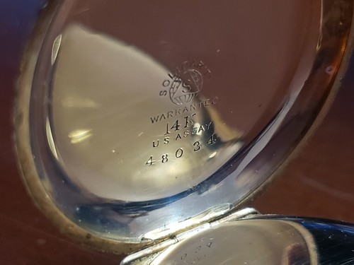 Vintage Ladies 1889-1891 Elgin 14k Yellow Gold Pocket Watch Antique