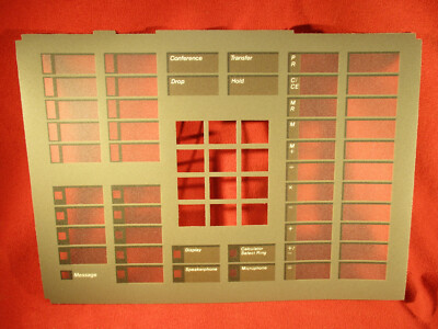 Avaya Definity 7407 D01A plastic designation strip cover tan/brown