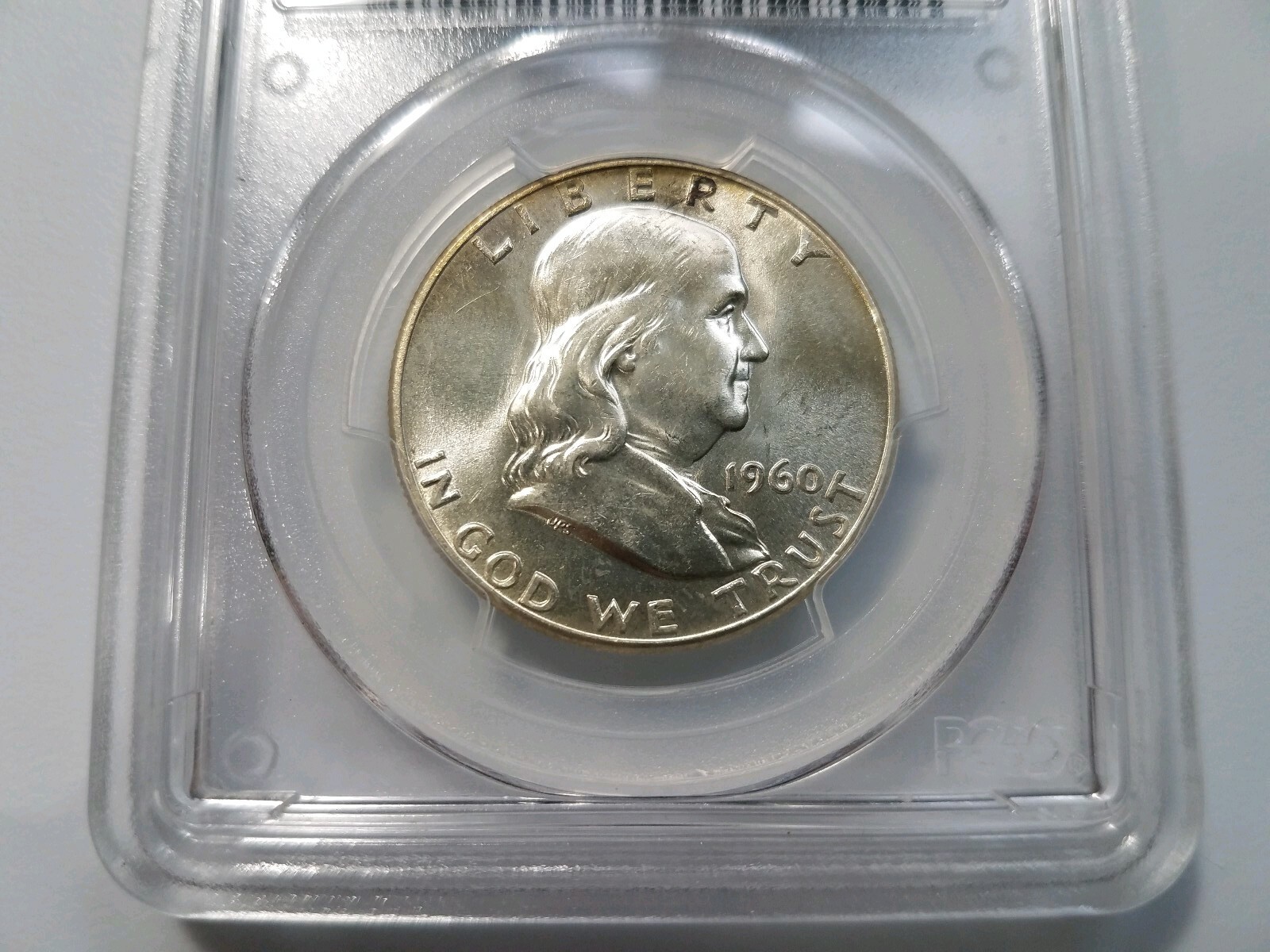 1960-P Franklin Silver Half Dollar PCGS MS 63 Obverse Die Clash ODC FS-402
