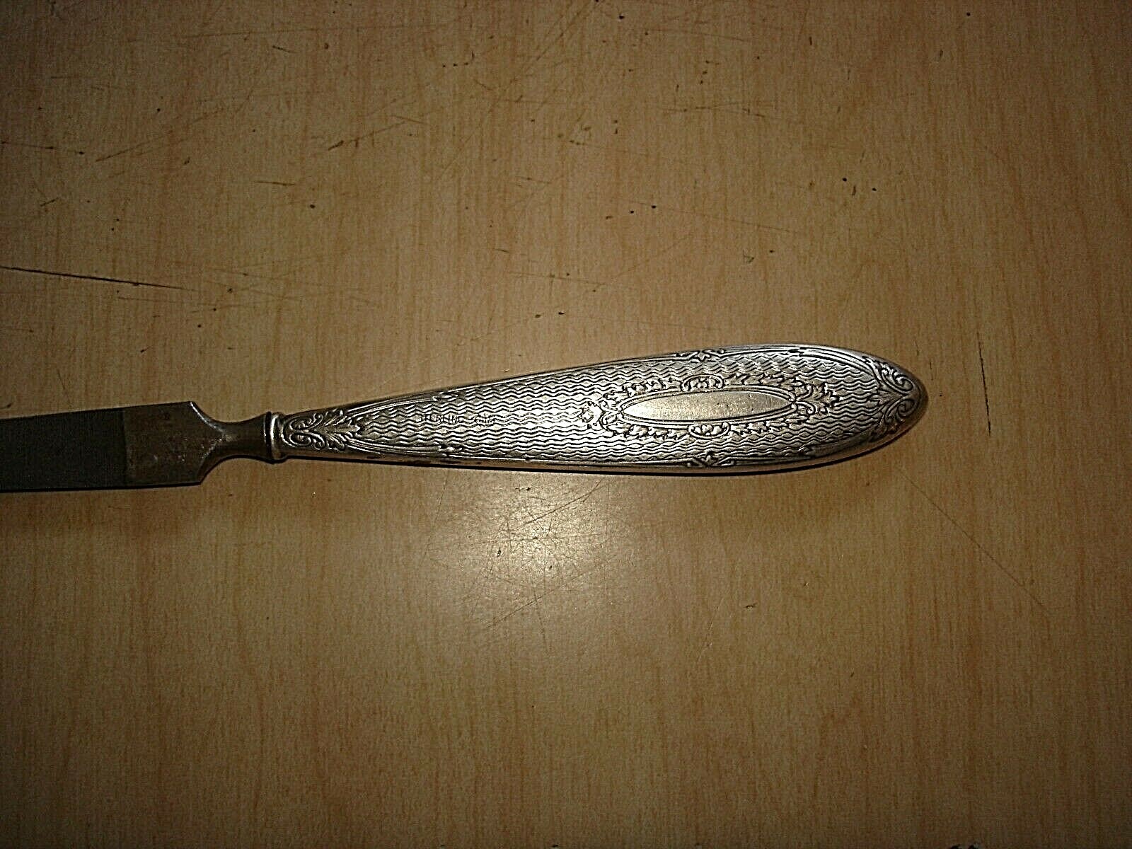 VINTAGE STERLING HANDLED NAIL FILE WEBSTER SILVER HALLMARKED