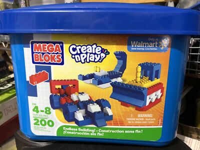 Mega Bloks Create 'n Play Build'n 4-+ 200pcs.-new sealed bags-2012