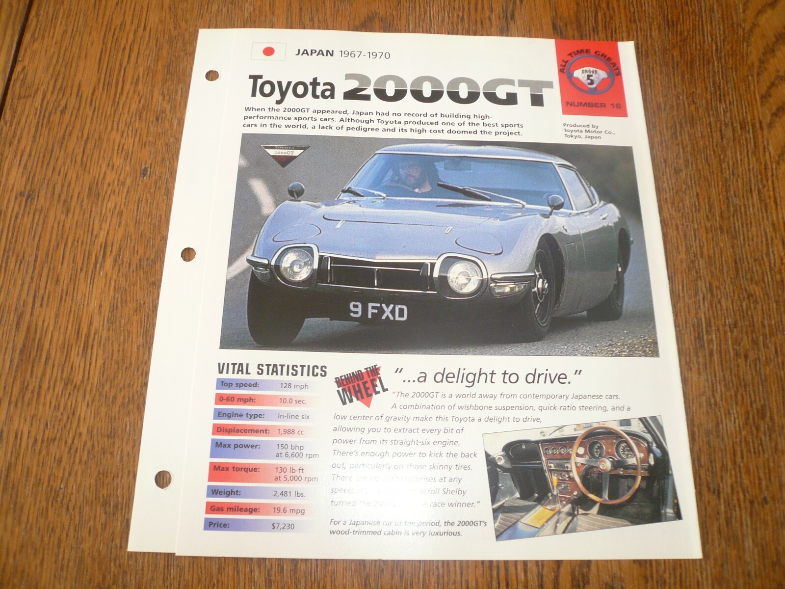 1967 Toyota 2000GT UNIQUE IMP BROCHURE | eBay