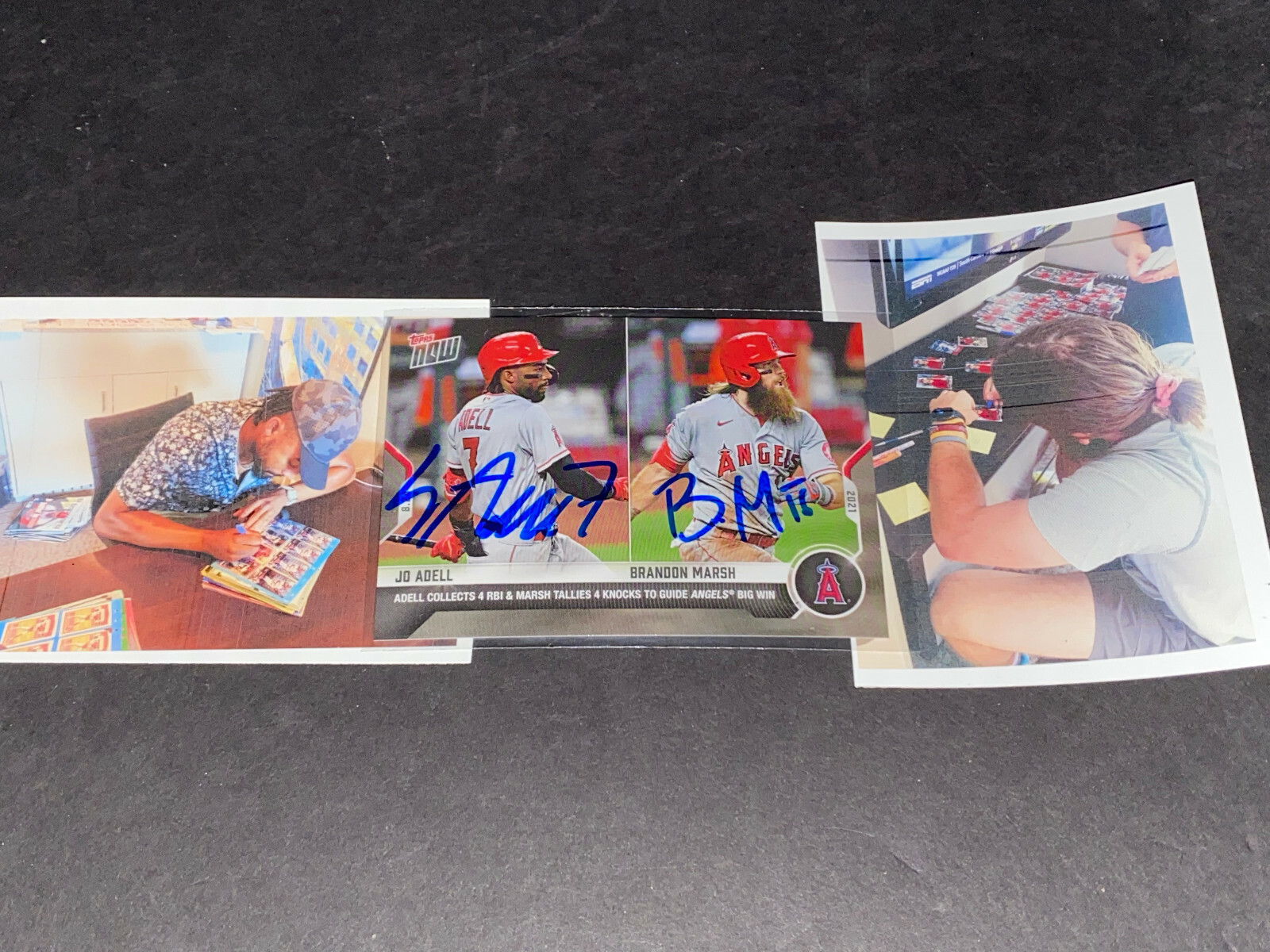 直筆サイン topps now JO ADELL BRANDON MARSH