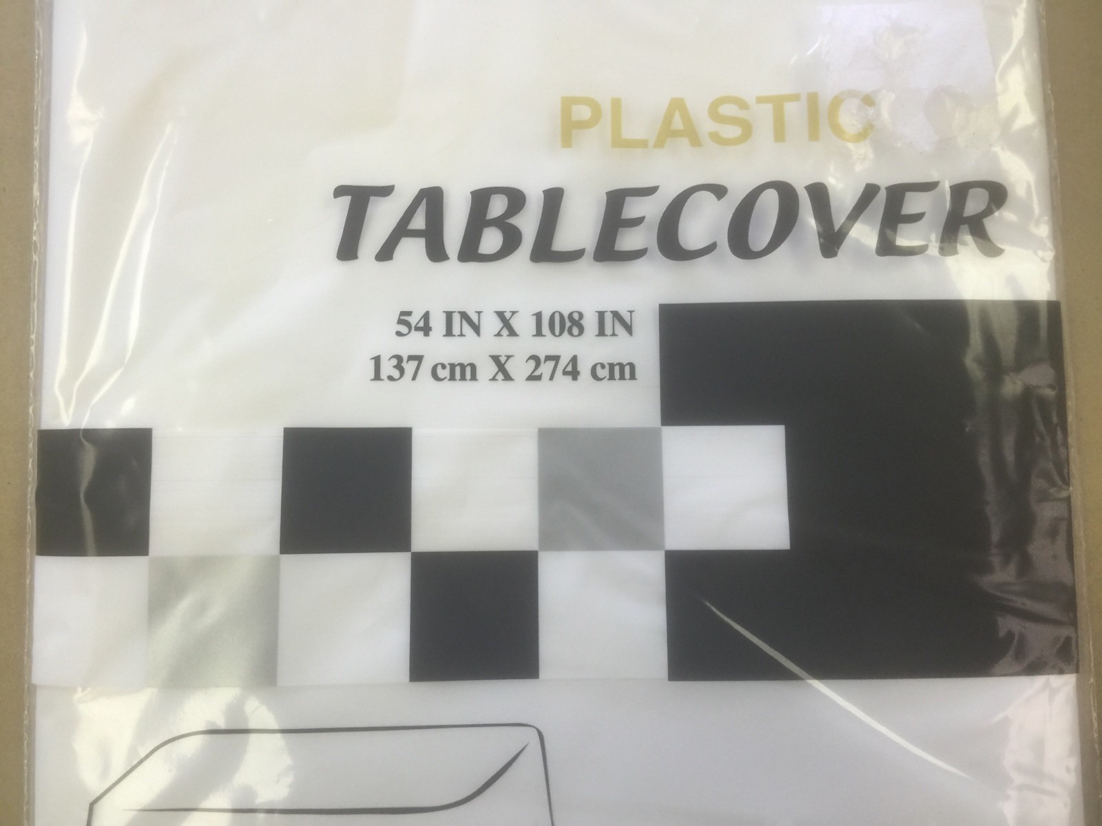 WHITE HEAVY DUTY  REUSABLE PLASTIC COVER (54