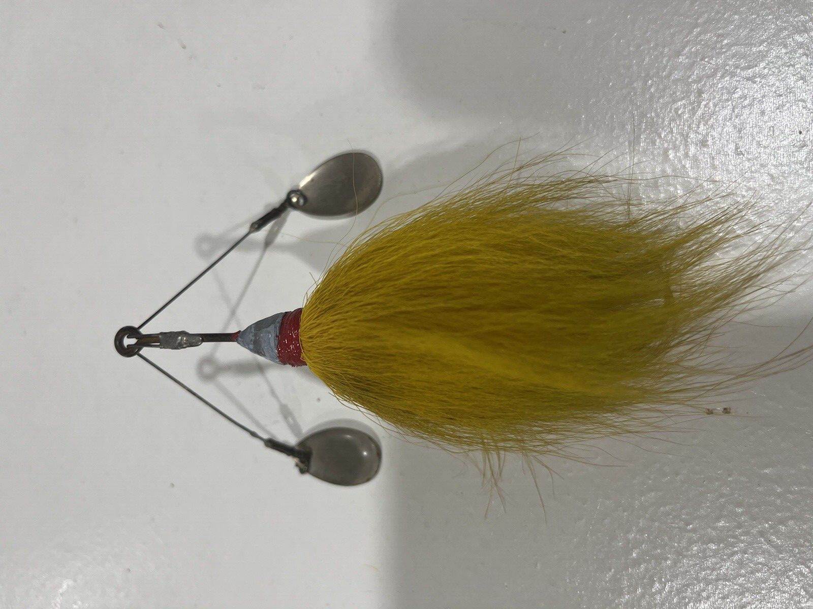 Vintage RED Celluloid Spinner Spoon by Challenge Tackle Inc