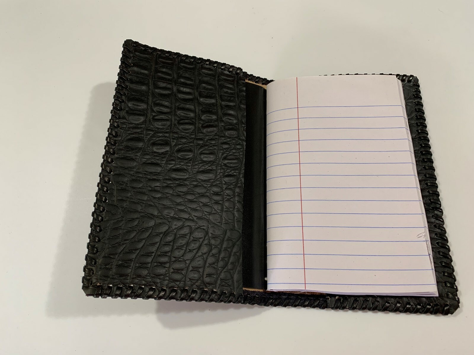 Oil Field Alligator Print Leather Pipe Tally Book Cover 6.75