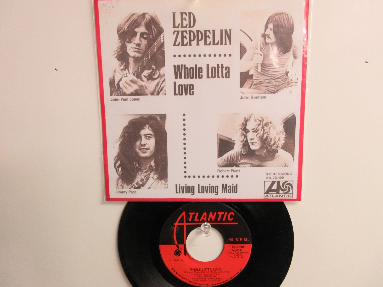 ' LED ZEPPELIN ' HIT 45 + PICTURE [ WHOLE LOTTA LOVE ] * 1969 !のeBay公認