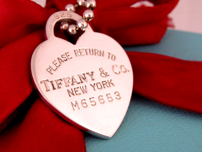 Tiffany heart dog tag necklace sale