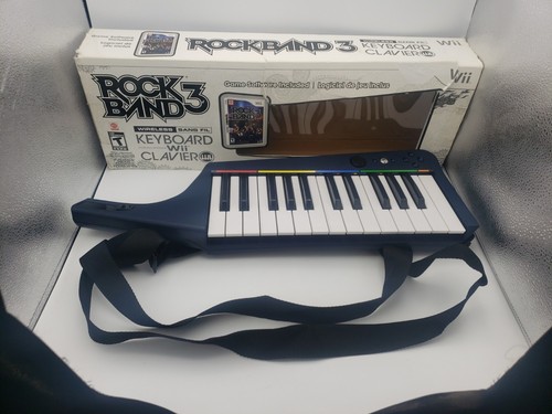 Wii Rock Band 3 Wireless Keyboard Game Controller Keys Piano NO DONGLE OR GAME