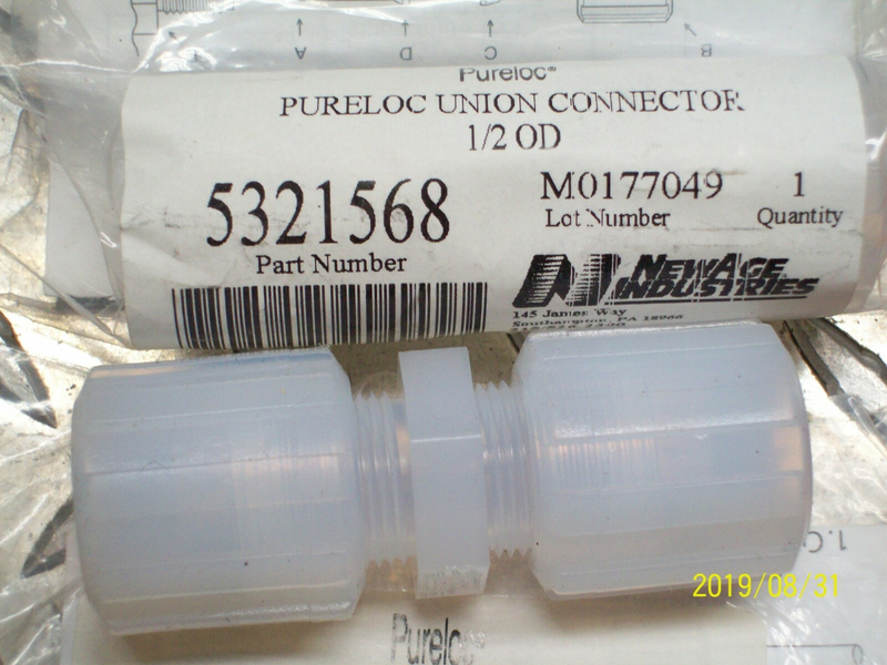 Pureloc Union Connector, 1/2