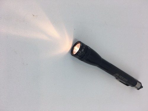 Black Mini Maglite AA Flashlight Vintage Texaco Natural Gas Advertising