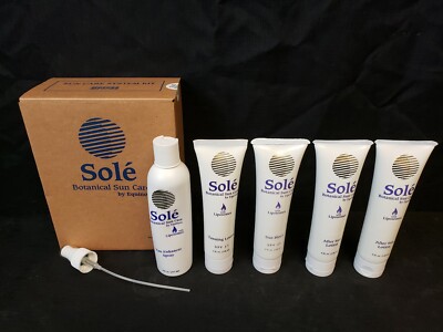 Sole Equinox Botanical Sun Care System Kit Liposomal Tanning After Lotion Block