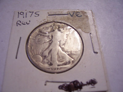 1917 S REVERSE WALKING LIBERTY HALF DOLLAR COIN  SILVER