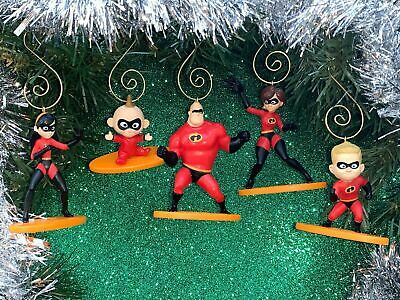 WOW RARE SET OF 5 Disney Pixar The Incredibles Christmas Tree Ornaments