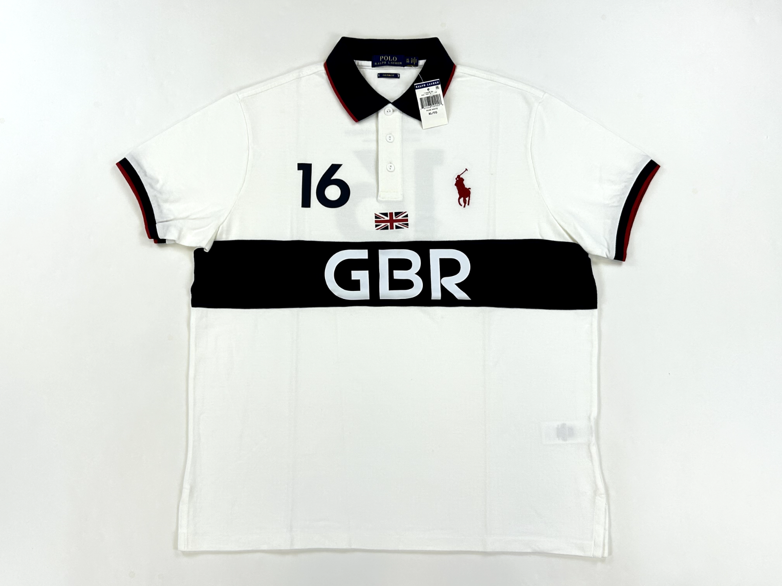 Polo Ralph Lauren Big Pony Custom Fit Country Polo - Англия, Великобритания, Белое - Размер XL