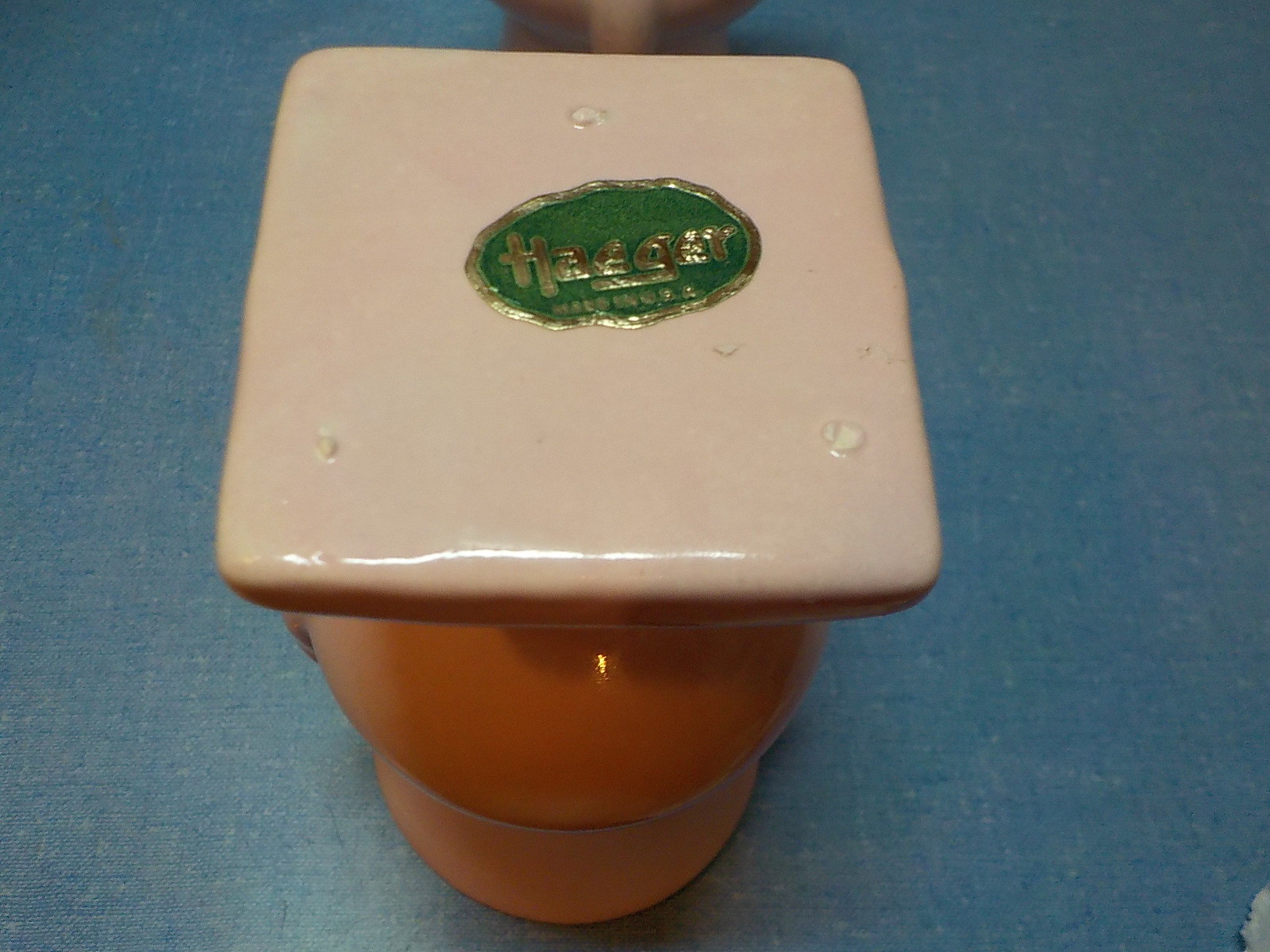 Vintage Haeger Pink Vases Matching Pink Pair Lovely 4.5