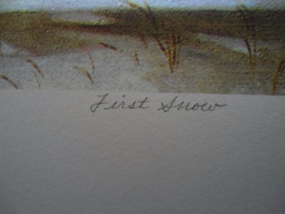 A.J. Casson,First Snow,,Signed Rare Full Signature Lt Ed. Group of Seven, COA .