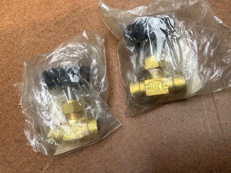 1/4 inch brass  Fuel Valves -new in package-Welding -oxygen- Argon -HOTROD-NOS